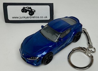 TOYOTA SUPRA GR 2023 KEYRING / KEYCHAIN 1/56 SCALE BLUE