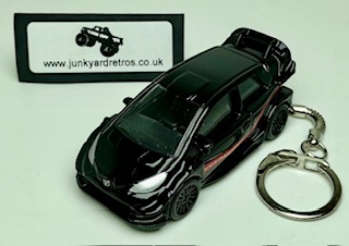TOYOTA YARIS WRC KEYRING / KEYCHAIN 1/56 SCALE BLACK