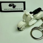 VESPA 90 SS SUPER SPRINT 1966 MOPED HW KEYRING / KEYCHAIN 1/56 SCALE WHITE
