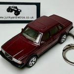 Volvo 240 1986 Keyring Keychain 1/56 Scale METALLIC RED