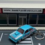 CHEVROLET CHEVETTE DRAGSTER 1976 KEYRING / KEYCHAIN 1/56 SCALE TURQUOISE
