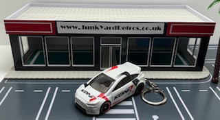 FORD FOCUS RS KONI KEYRING / KEYCHAIN 1/56 SCALE WHITE