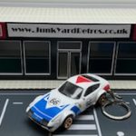 FERRARI 365 GTB4 C KEYRING / KEYCHAIN 1/56 SCALE WHITE