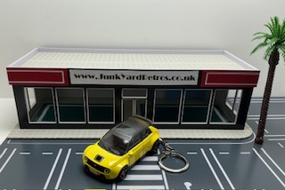 HONDA E 2020 CUSTOM KEYRING KEYCHAIN 1/56 YELLOW