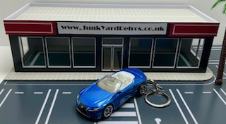 LEXUS LC500 2021 KEYRING / KEYCHAIN 1/56 SCALE BLUE