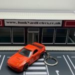 MAZDA RX7 RX-7 1989 SAVANNA FC3S KEYRING / KEYCHAIN 1/56 SCALE ORANGE